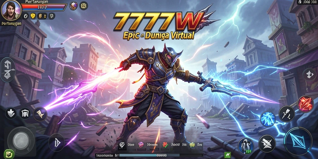 Tangkapan layar menampilkan pertarungan epik dalam game Fighting.