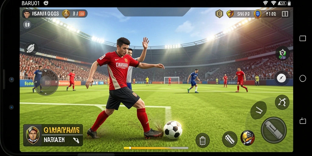 Tampilan gameplay seru dan interaktif dari BARU01 dalam olahraga.