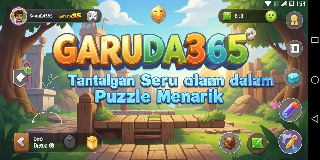 Tampilan screenshot menunjukkan gameplay seru GARUDA365 dalam menyelesaikan puzzle.