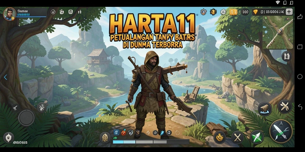 Tampilan gameplay HARTA11 yang memukau dari dunia terbuka.