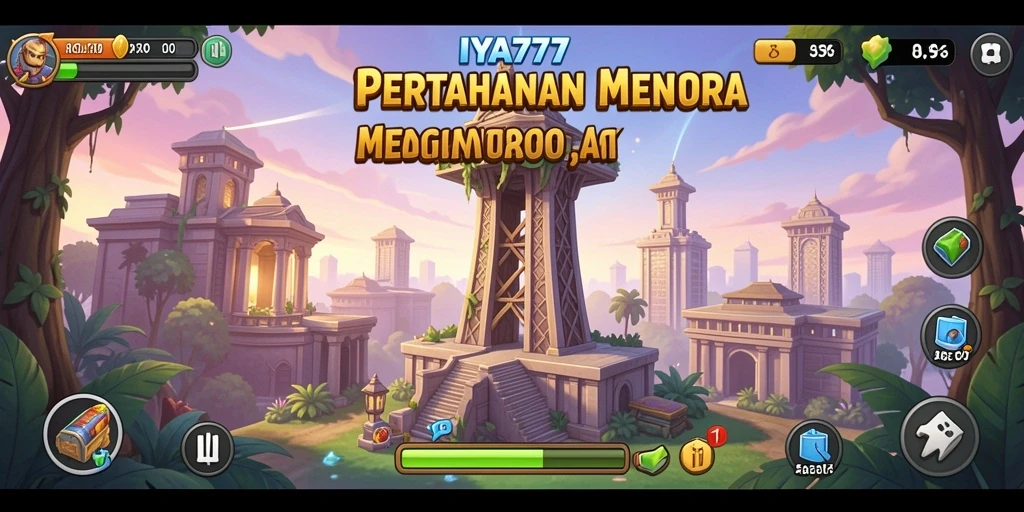 Tampilan gameplay seru IYA777 dalam Tower Defense.