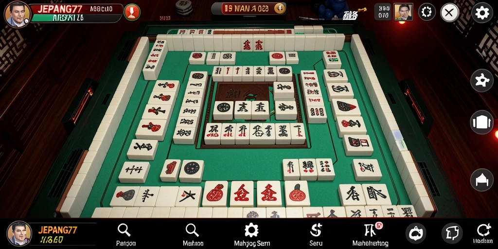 Tangkapan layar JEPANG77 menampilkan gameplay Mahjong yang memikat dan interaktif.