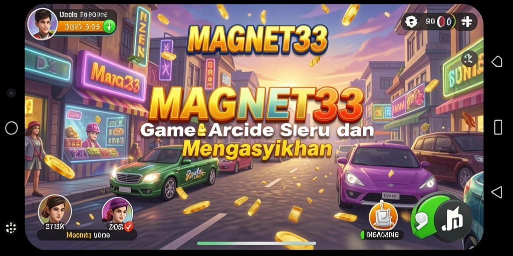 Tampilan gameplay seru dari MAGNET33 yang menampilkan tantangan arcade.