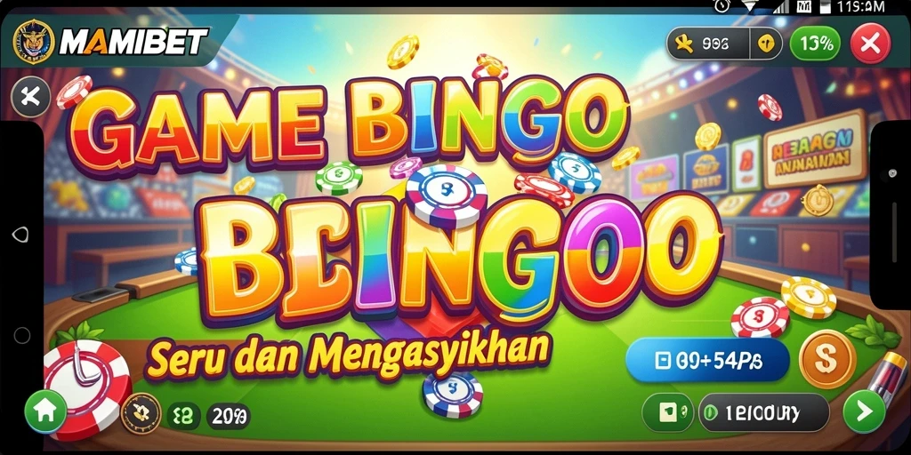 Tampilan antarmuka MAMIBET saat permainan Bingo berlangsung.