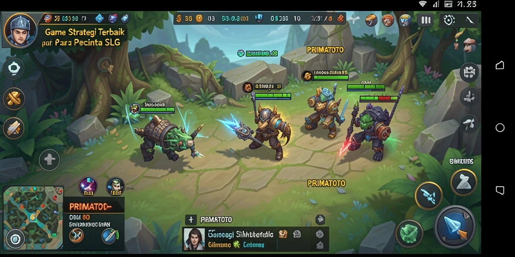 Tampilan gameplay PRIMATOTO yang menegangkan dan strategis.