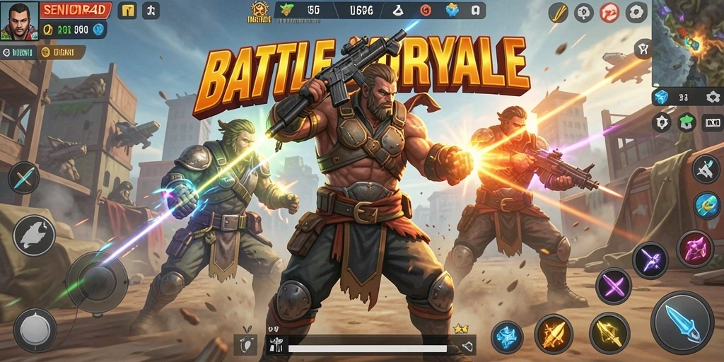Gameplay intens SENIOR4D dalam aksi Battle Royale.