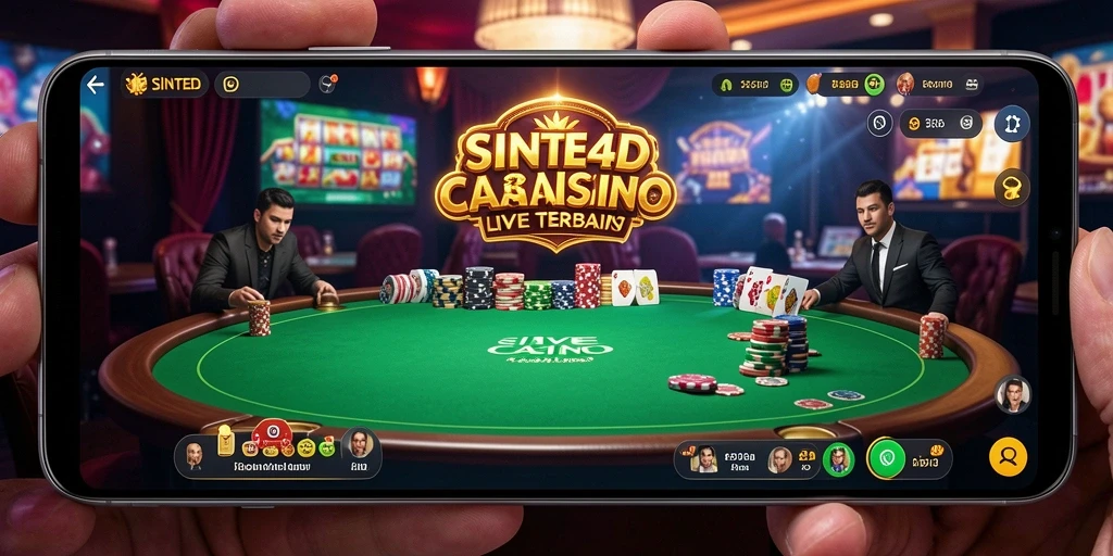 Screenshot gameplay mengesankan dari SINTE4D yang menampilkan dealer langsung.