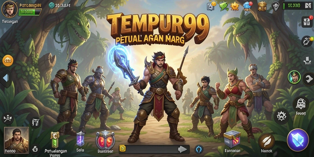 Screenshot TEMPUR99 menampilkan aksi pertarungan yang mendebarkan dalam dunia RPG.