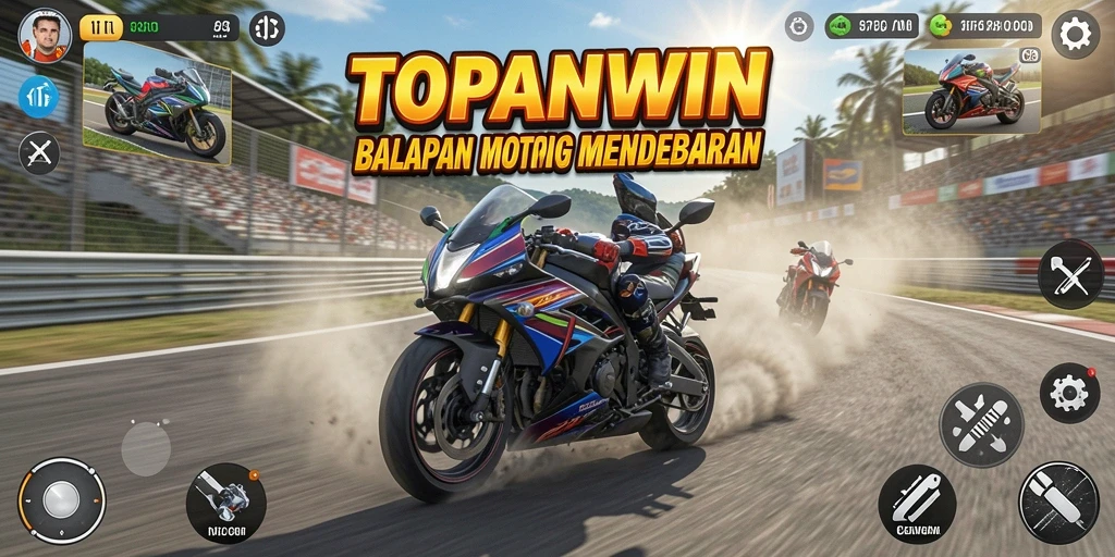Gameplay seru balapan motor di TOPANWIN yang penuh adrenalin.
