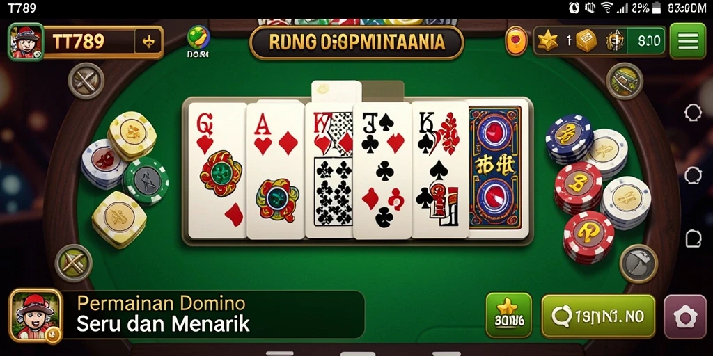 Screenshot TT789 menunjukkan gameplay yang mengasyikkan dalam permainan Domino.