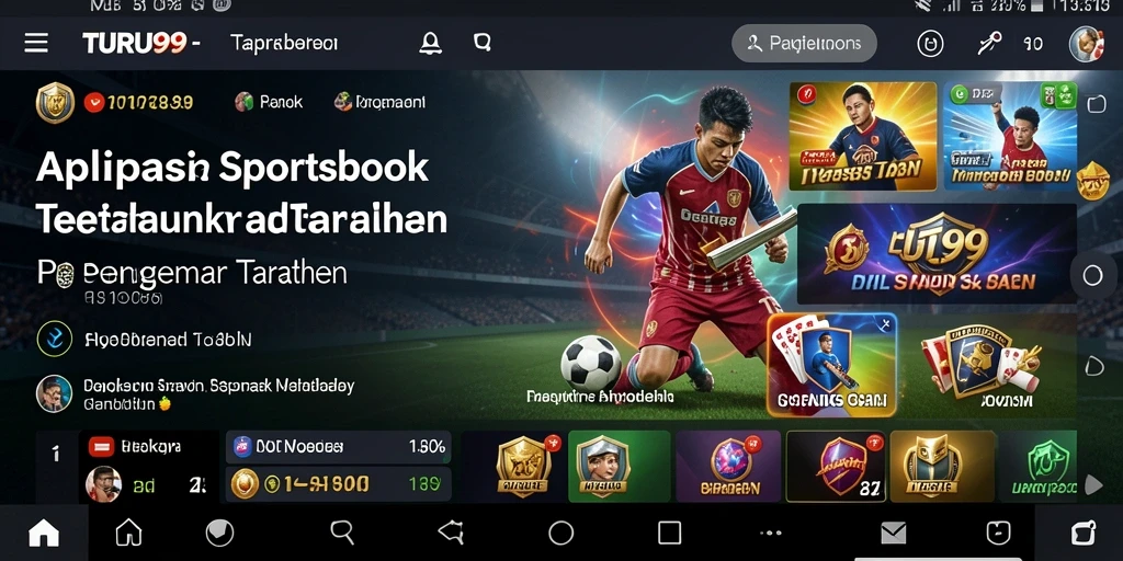 Tampilan menarik dan interaktif dari gameplay Sportsbook TURU99.